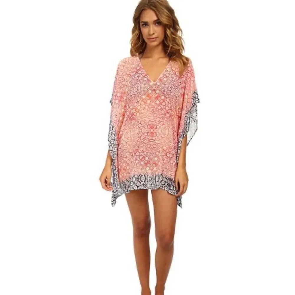 Tommy Bahama coral Medallion tunic cover up